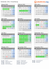 Kalender 2011 mit Ferien und Feiertagen Vorarlberg