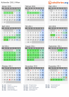 Kalender 2011 mit Ferien und Feiertagen Wien
