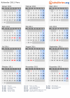 Kalender 2011 mit Ferien und Feiertagen Peru