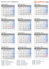 Kalender 2011 mit Ferien und Feiertagen Philippinen