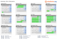 Kalender 2011 mit Ferien und Feiertagen Kleinpolen
