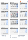 Kalender 2011 mit Ferien und Feiertagen Russland