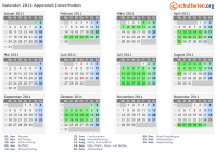 Kalender 2011 mit Ferien und Feiertagen Appenzell Innerrhoden