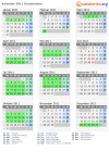 Kalender 2011 mit Ferien und Feiertagen Graubünden