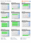 Kalender 2011 mit Ferien und Feiertagen Nidwalden