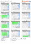 Kalender 2011 mit Ferien und Feiertagen Sankt Gallen