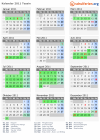 Kalender 2011 mit Ferien und Feiertagen Tessin