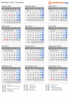Kalender 2011 mit Ferien und Feiertagen Tansania