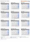 Kalender 2011 mit Ferien und Feiertagen Türkei