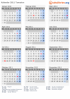 Kalender 2011 mit Ferien und Feiertagen Tunesien