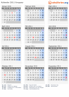 Kalender 2011 mit Ferien und Feiertagen Uruguay