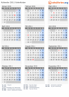 Kalender 2011 mit Ferien und Feiertagen Usbekistan