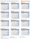Kalender 2011 mit Ferien und Feiertagen Vereinigte Arabische Emirate