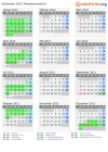 Kalender 2012 mit Ferien und Feiertagen Westaustralien