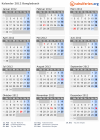 Kalender 2012 mit Ferien und Feiertagen Bangladesch