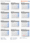 Kalender 2012 mit Ferien und Feiertagen Botsuana
