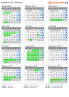 Kalender 2012 mit Ferien und Feiertagen Bremen