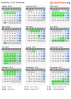 Kalender 2012 mit Ferien und Feiertagen Hamburg
