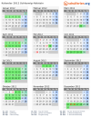 Kalender 2012 mit Ferien und Feiertagen Schleswig-Holstein