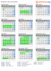 Kalender 2012 mit Ferien und Feiertagen Grenoble