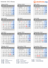 Kalender 2012 mit Ferien und Feiertagen Ghana