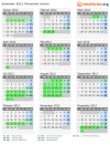 Kalender 2012 mit Ferien und Feiertagen Flevoland (nord)
