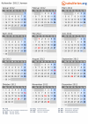 Kalender 2012 mit Ferien und Feiertagen Jemen