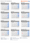 Kalender 2012 mit Ferien und Feiertagen Kambodscha