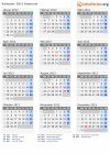 Kalender 2012 mit Ferien und Feiertagen Kamerun