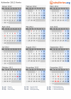 Kalender 2012 mit Ferien und Feiertagen Kenia