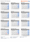 Kalender 2012 mit Ferien und Feiertagen Komoren