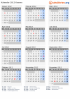 Kalender 2012 mit Ferien und Feiertagen Kosovo
