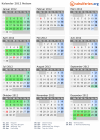 Kalender 2012 mit Ferien und Feiertagen Nelson