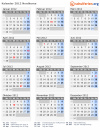 Kalender 2012 mit Ferien und Feiertagen Nordkorea