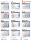 Kalender 2012 mit Ferien und Feiertagen Süd-Tröndelag