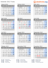 Kalender 2012 mit Ferien und Feiertagen Troms