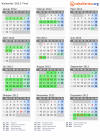 Kalender 2012 mit Ferien und Feiertagen Tirol