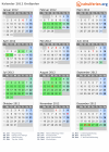Kalender 2012 mit Ferien und Feiertagen Großpolen