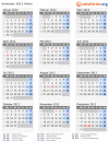Kalender 2012 mit Ferien und Feiertagen Polen