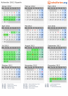 Kalender 2012 mit Ferien und Feiertagen Oppeln