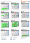 Kalender 2012 mit Ferien und Feiertagen Podlachien