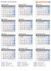 Kalender 2012 mit Ferien und Feiertagen Ruanda