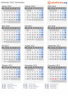 Kalender 2012 mit Ferien und Feiertagen Schweden