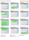 Kalender 2012 mit Ferien und Feiertagen Basel-Stadt