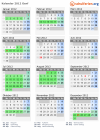 Kalender 2012 mit Ferien und Feiertagen Genf