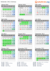Kalender 2012 mit Ferien und Feiertagen Schwyz