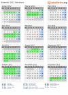 Kalender 2012 mit Ferien und Feiertagen Solothurn