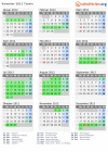 Kalender 2012 mit Ferien und Feiertagen Tessin