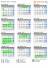 Kalender 2012 mit Ferien und Feiertagen Thurgau