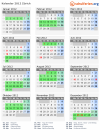 Kalender 2012 mit Ferien und Feiertagen Zürich